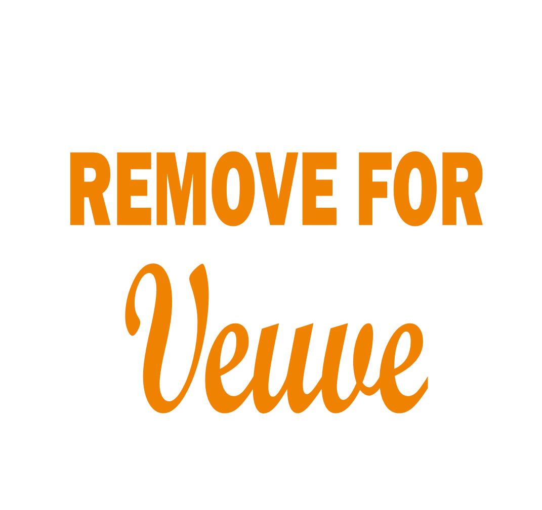 Remove for Veuve orange matte finish iron on transfers